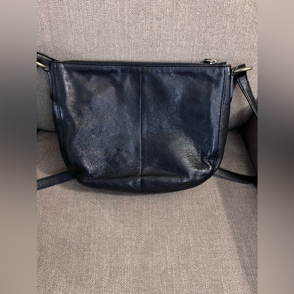 AUTHENTIC FRYE BLACK LEATHER SADDLE BAG CROSSBODY SHLDR HDBAG - Picture 2 of 6